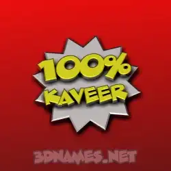 kaveer in 100 Percent style - 3D name wallpaper