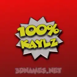 kaylz in 100 Percent style - 3D name wallpaper