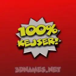 kejser in 100 Percent style - 3D name wallpaper