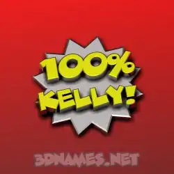 kelly in 100 Percent style - 3D name wallpaper