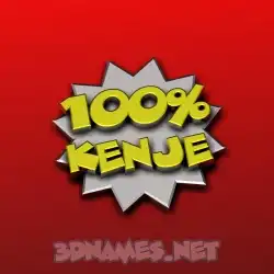 kenje in 100 Percent style - 3D name wallpaper