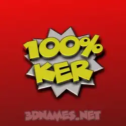 ker in 100 Percent style - 3D name wallpaper