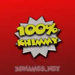 khimmy in 100 Percent style - 3D name wallpaper