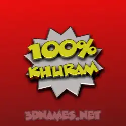 khuram in 100 Percent style - 3D name wallpaper