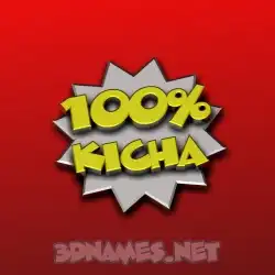 kicha in 100 Percent style - 3D name wallpaper