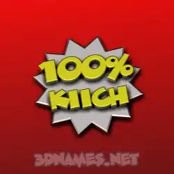 kiich in 100 Percent style - 3D name wallpaper