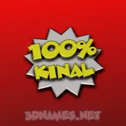 kinal in 100 Percent style - 3D name wallpaper