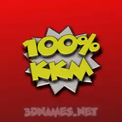 kkm in 100 Percent style - 3D name wallpaper