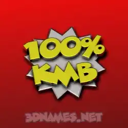 kmb in 100 Percent style - 3D name wallpaper