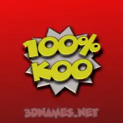 koo in 100 Percent style - 3D name wallpaper