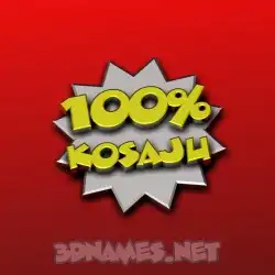 kosaju in 100 Percent style - 3D name wallpaper