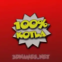 kotla in 100 Percent style - 3D name wallpaper