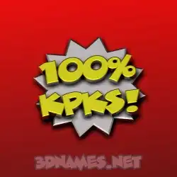 kpks in 100 Percent style - 3D name wallpaper