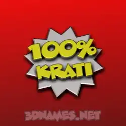krati in 100 Percent style - 3D name wallpaper
