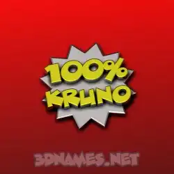 kruno in 100 Percent style - 3D name wallpaper