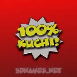 kuchi in 100 Percent style - 3D name wallpaper