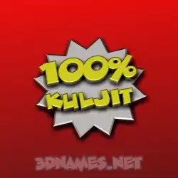 kuljit in 100 Percent style - 3D name wallpaper