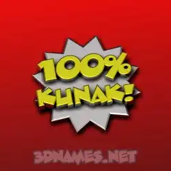 kunak in 100 Percent style - 3D name wallpaper