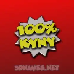 kyny in 100 Percent style - 3D name wallpaper
