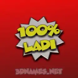 ladi in 100 Percent style - 3D name wallpaper