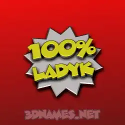 ladyk in 100 Percent style - 3D name wallpaper