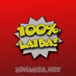 laiba in 100 Percent style - 3D name wallpaper