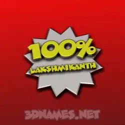 lakshmikanth in 100 Percent style - 3D name wallpaper