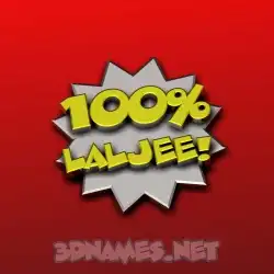 laljee in 100 Percent style - 3D name wallpaper