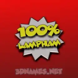lampham in 100 Percent style - 3D name wallpaper