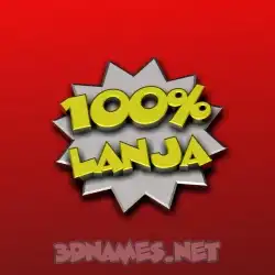 lanja in 100 Percent style - 3D name wallpaper