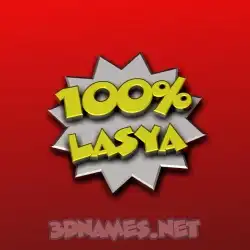 lasya in 100 Percent style - 3D name wallpaper