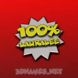 lauralee in 100 Percent style - 3D name wallpaper