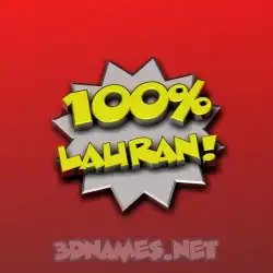 lauran in 100 Percent style - 3D name wallpaper