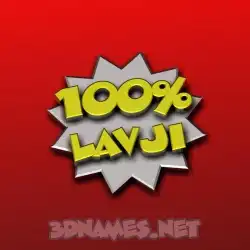 lavji in 100 Percent style - 3D name wallpaper