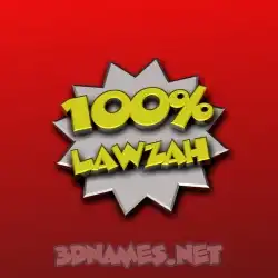 lawzah in 100 Percent style - 3D name wallpaper