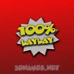 laylay in 100 Percent style - 3D name wallpaper