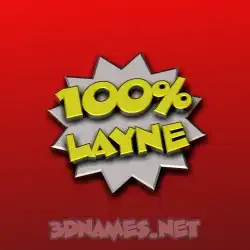 layne in 100 Percent style - 3D name wallpaper