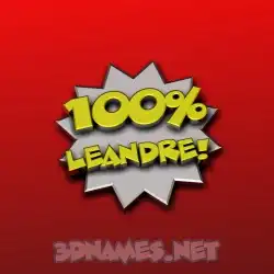 leandre in 100 Percent style - 3D name wallpaper