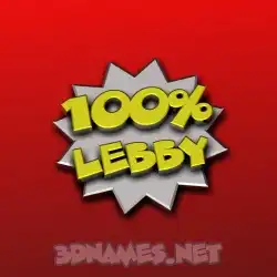 lebby in 100 Percent style - 3D name wallpaper