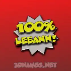 leeann in 100 Percent style - 3D name wallpaper