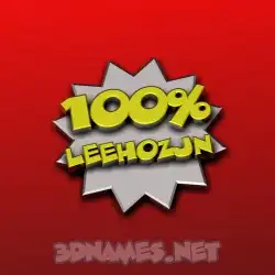 leehozjn in 100 Percent style - 3D name wallpaper