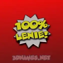 lenie in 100 Percent style - 3D name wallpaper