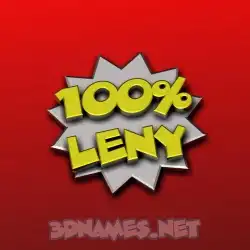 leny in 100 Percent style - 3D name wallpaper