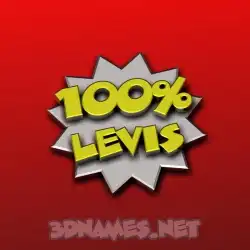 levis in 100 Percent style - 3D name wallpaper