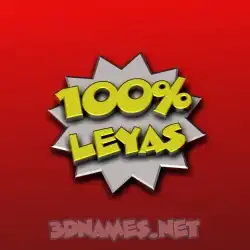 leyas in 100 Percent style - 3D name wallpaper