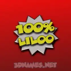 liloo in 100 Percent style - 3D name wallpaper