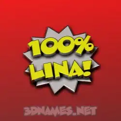 lina in 100 Percent style - 3D name wallpaper