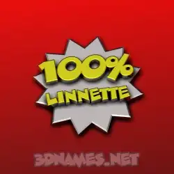 linnette in 100 Percent style - 3D name wallpaper