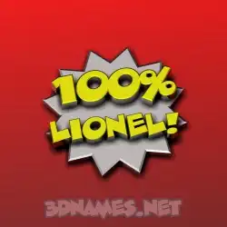 lionel in 100 Percent style - 3D name wallpaper