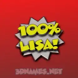 lisa in 100 Percent style - 3D name wallpaper